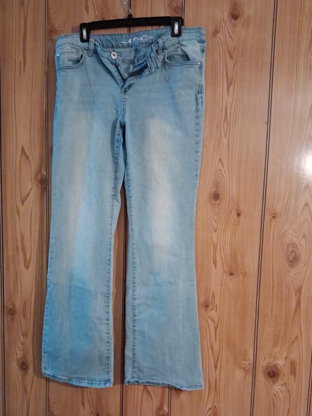 INC International Concepts Light Wash Flared Jeans